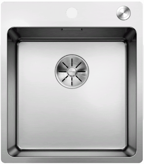 Фото товара: Blanco Andano 400-IF-A, мойка, нержавеющая сталь с зеркальной полировкой, с клапаном-автоматом