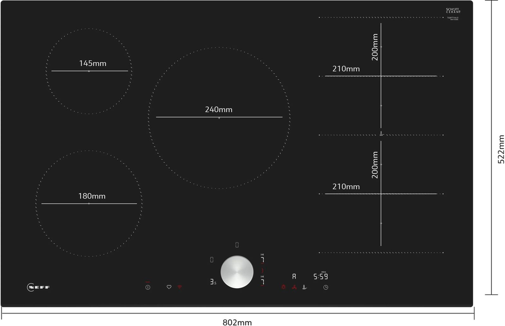 Детальное фото товара: NEFF T68FTV4L0 индукционная поверхность