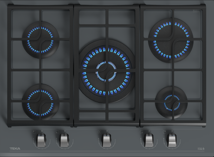 Фото товара: Teka GZC 75330 XBN STONE GREY газовая поверхность