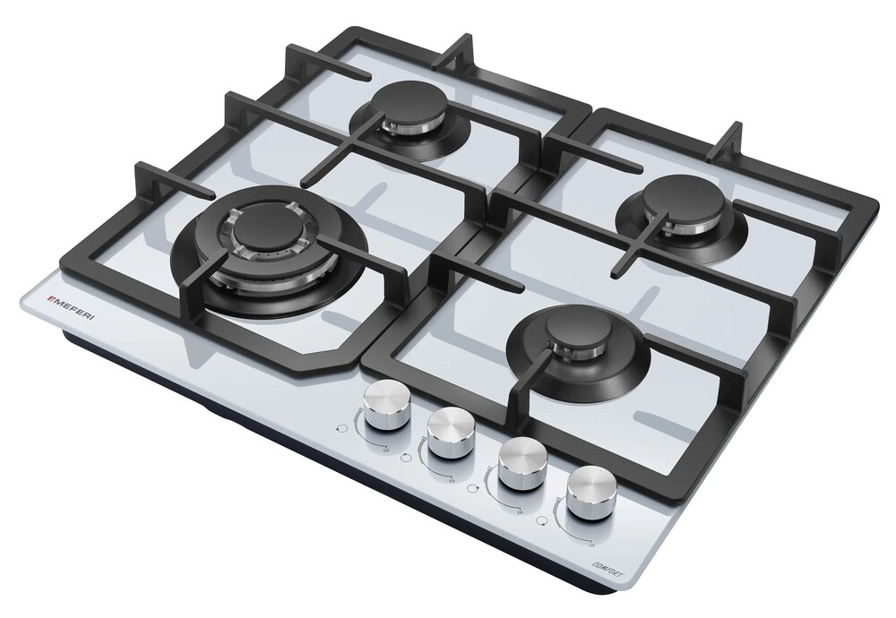 Детальное фото товара: MEFERI MGH604WH GLASS COMFORT газовая поверхность