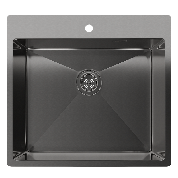 Фото товара: Rivelato RINOX 5450 PVD black, мойка, нержавеющая сталь, черный