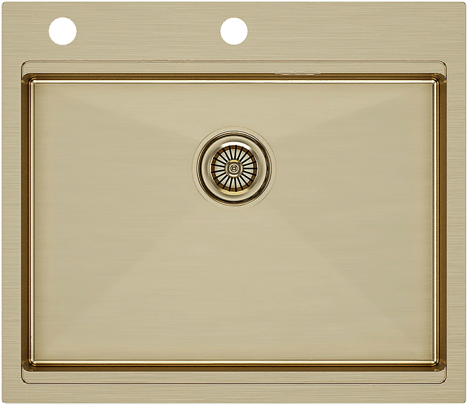 Фото товара: Paulmark KRONER-PRO 59, мойка, нержавеющая сталь, брашированное золото