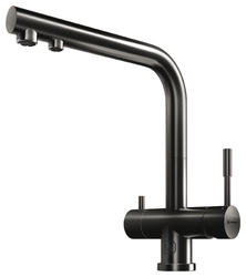 Omoikiri Nagano-GM, смеситель, вороненая сталь Фото товара: Omoikiri Nagano-GM, смеситель, вороненая сталь