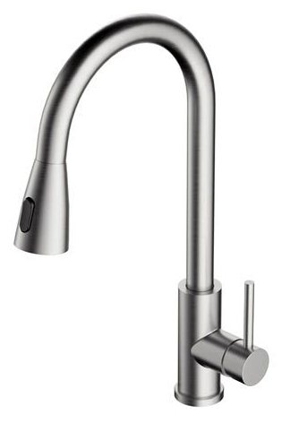 Фото товара: ALVEUS PRIMROSE PS SAT, смеситель, нержавеющая сталь сатин