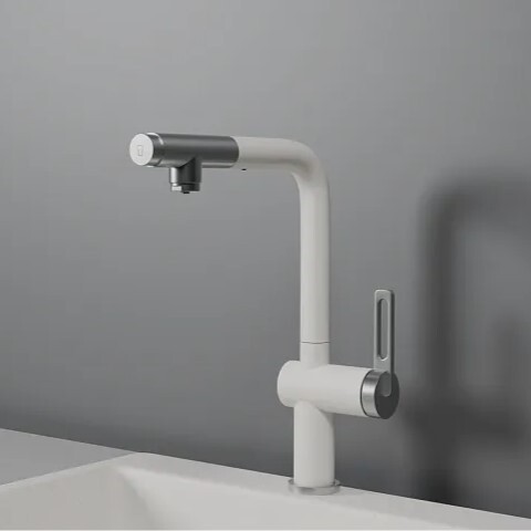 Фото товара: GRANULA 8169 смеситель, гранит, арктик (белый)