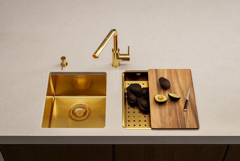 Детальное фото товара: ALVEUS QUADRIX MONARCH 20 BRONZE, мойка, нерж сталь, бронза (с сифоном 1148151)