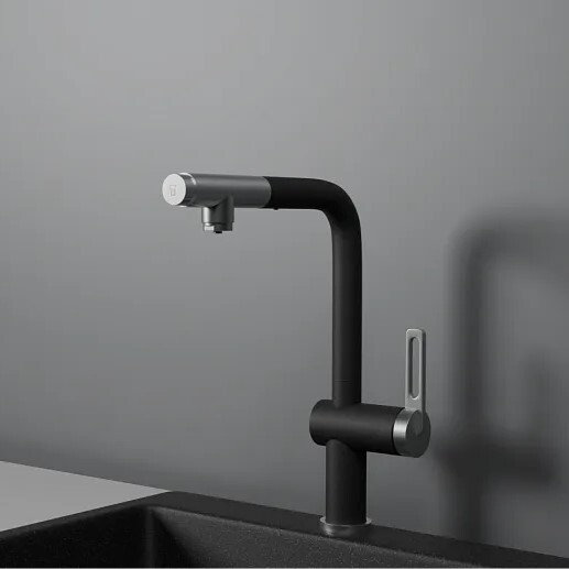 Фото товара: GRANULA 8169 смеситель, гранит, черный