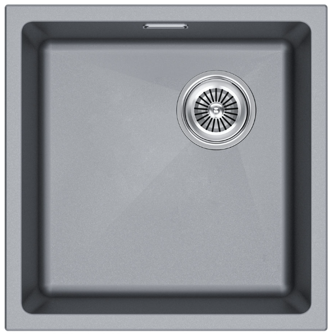 Детальное фото товара: Paulmark LUMI 45UNI-SKEW, мойка, гранит, серый металлик
