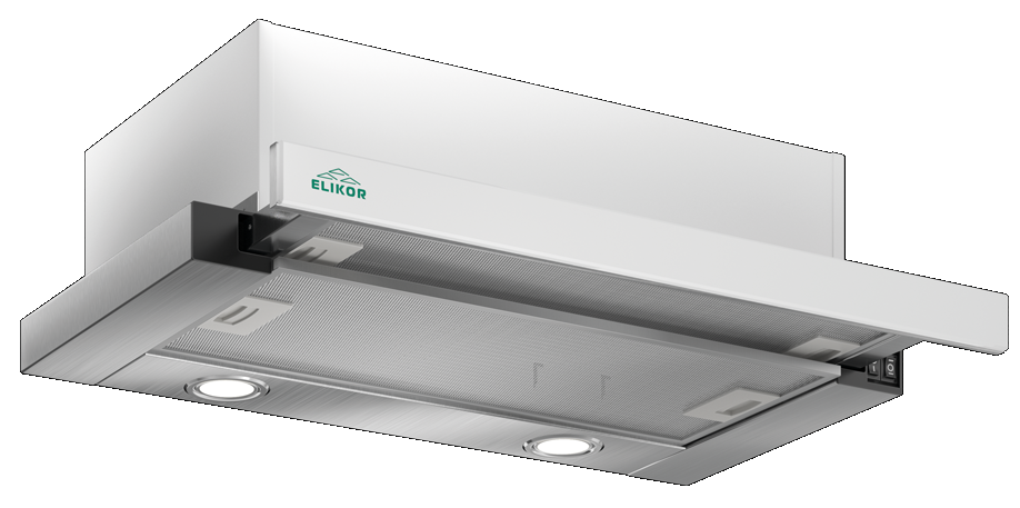 Фото товара: Elikor Интегра GLASS 50Н-400-В2Д  нерж/стекло белое