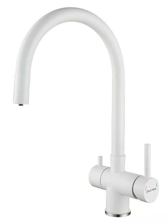 Фото товара: Paulmark HELLER, смеситель, белый матовый