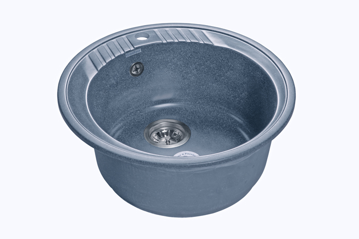 GranFest RONDO GF-R-520, мойка, мрамор, графит Детальное фото товара: GranFest RONDO GF-R-520, мойка, мрамор, графит