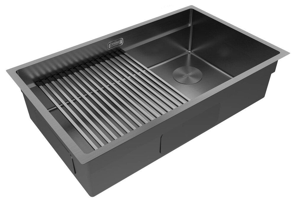 Детальное фото товара: Paulmark NEXT-PRO 74 UNI, мойка, нержавеющая сталь, вороненая сталь