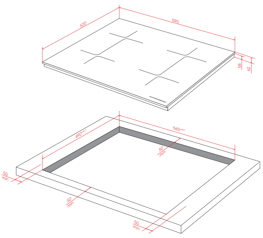 Детальное фото товара: Kuppersberg ICI 624 индукционная поверхность