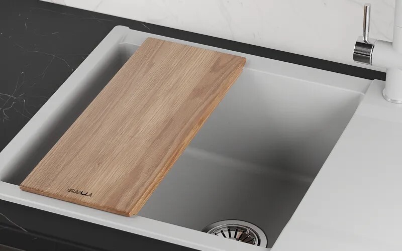 GRANULA Доска разделочная 475х200 ясень Детальное фото товара: GRANULA Доска разделочная 475х200 ясень