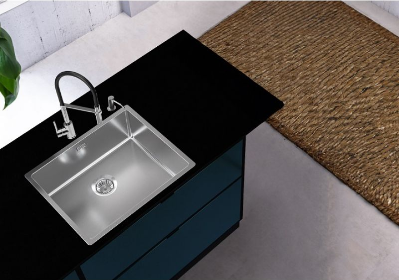 Детальное фото товара: ALVEUS NOX 50 BRS, мойка, нержавеющая сталь брашированная (в комплекте с интегрированным сифоном)