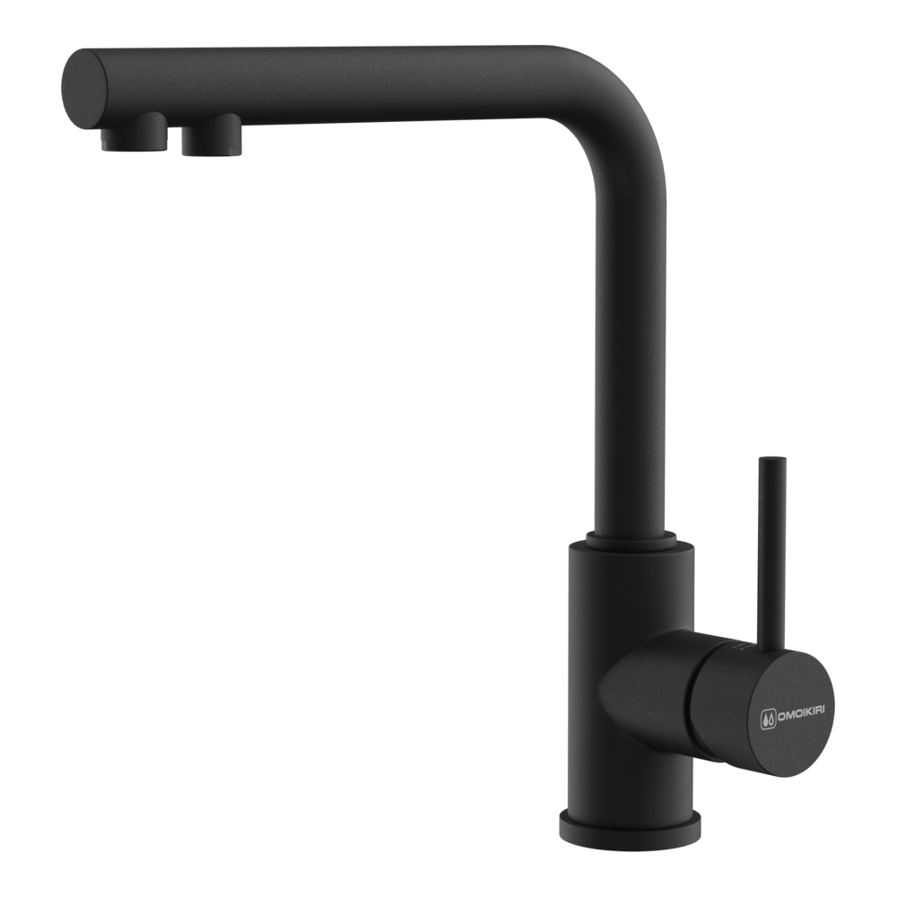Фото товара: Omoikiri Nakagawa 2 Plus-BL, смеситель, черный