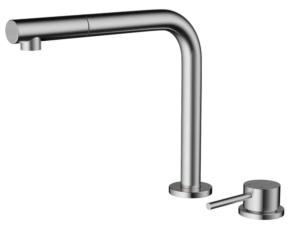 Фото товара: Omoikiri Nara-S-BN, смеситель, нержавеющая сталь