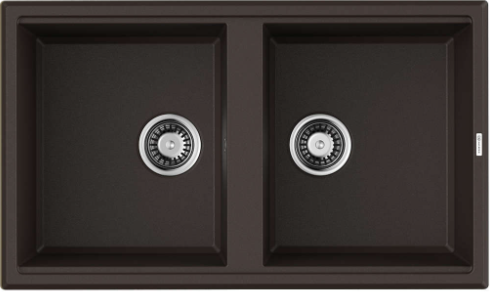 Фото товара: Omoikiri Tedori 86-2-DC, мойка, гранит, темный шоколад