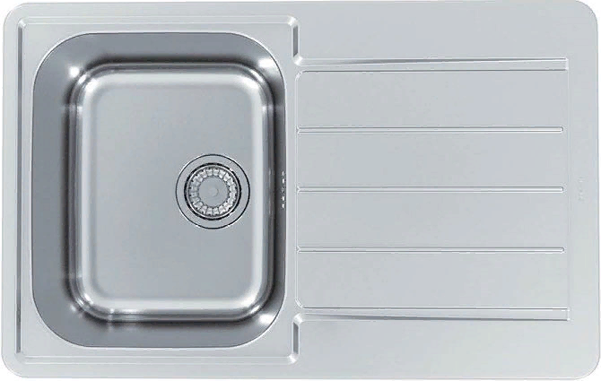 Фото товара: ALVEUS LINE MAX 80 SAT-90, мойка, нержавеющая сталь сатин (в комплекте с сифоном 1130551)