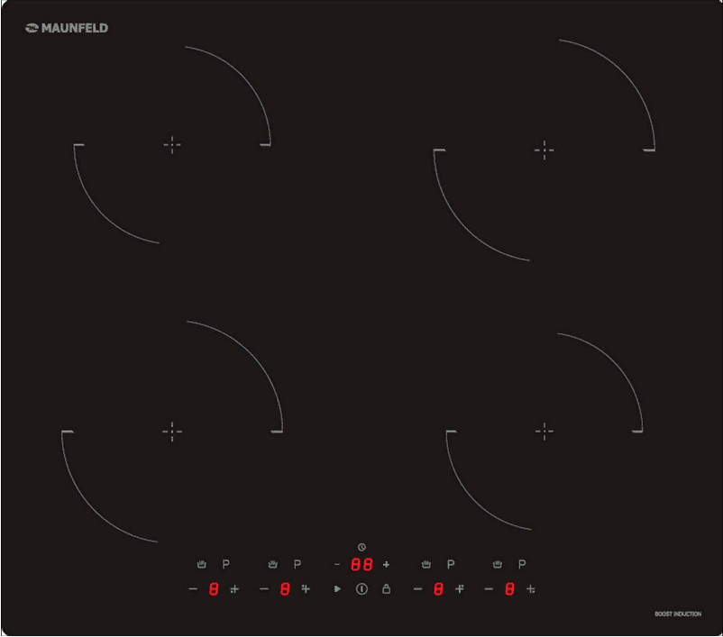 Фото товара: Maunfeld CVI604EXBK индукционная поверхность