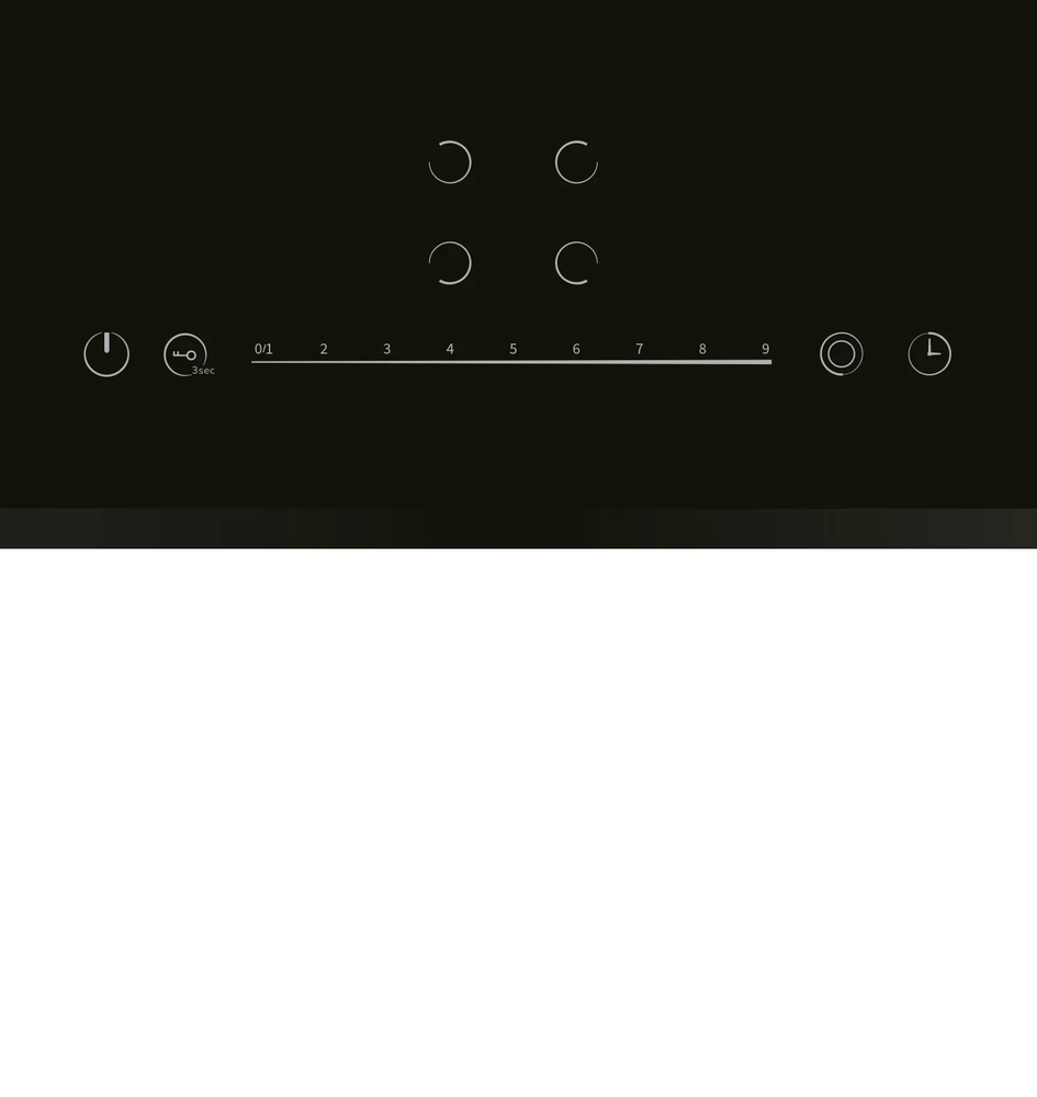 Детальное фото товара: LEX EVH 642C BL стеклокерамическая поверхность