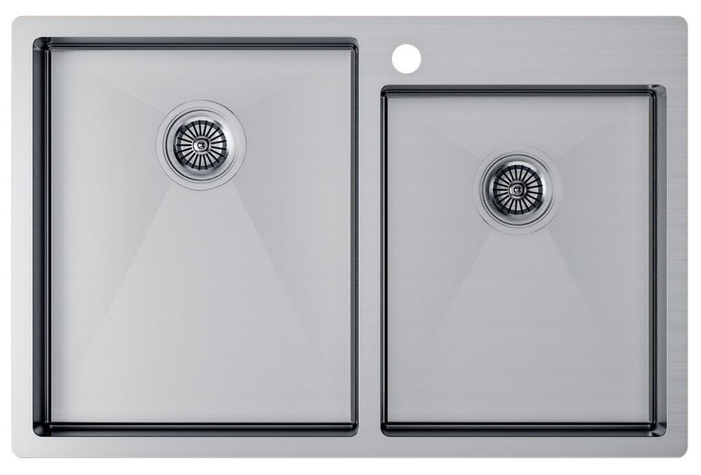 Детальное фото товара: Paulmark KRONER 78/2S, мойка, нержавеющая сталь брашированная