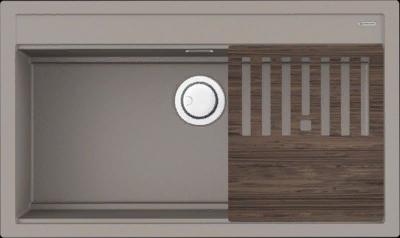 Фото товара: Omoikiri Kitagawa 86-LB-GR, мойка, керамика, leningrad grey