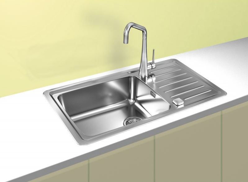 Детальное фото товара: ALVEUS GALEO 30 SAT 90 FI, мойка, нержавеющая сталь сатин (в комплекте с сифоном 1127251)