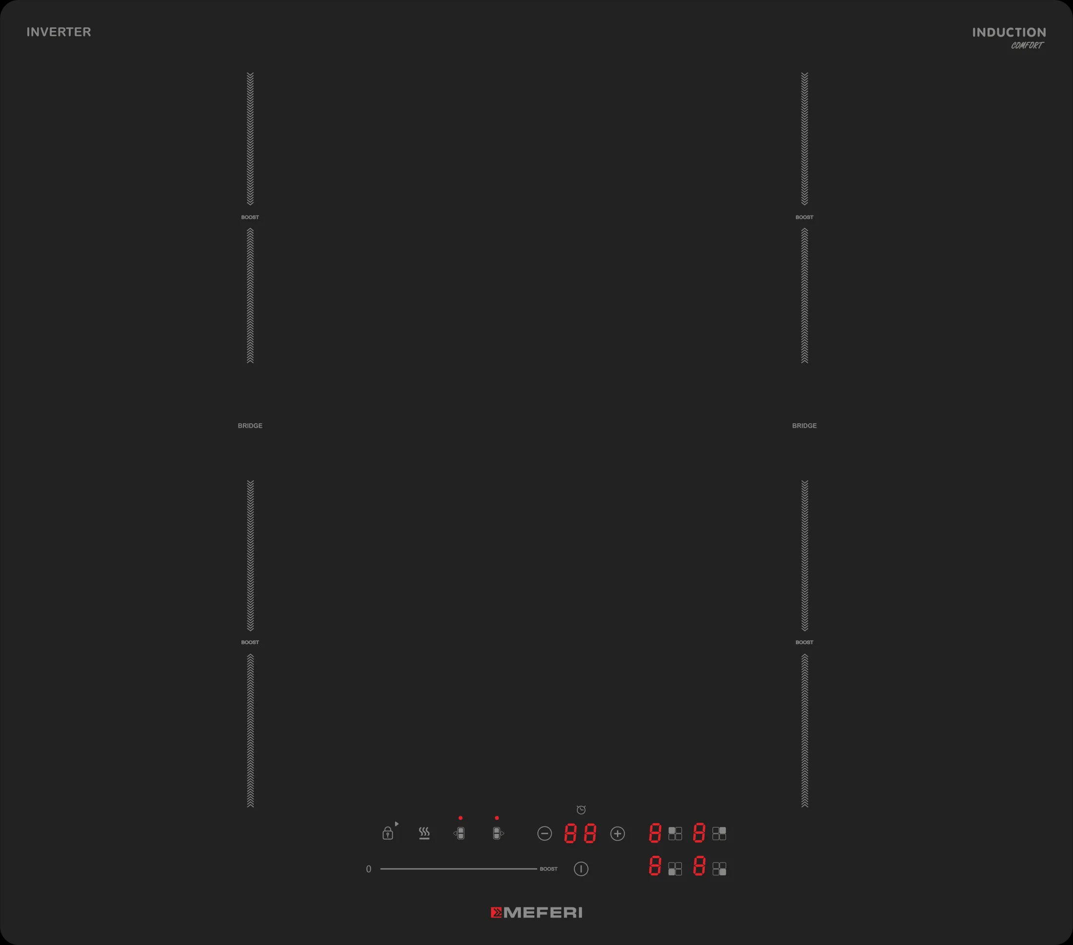 Фото товара: MEFERI MIH604BK COMFORT индукционная поверхность
