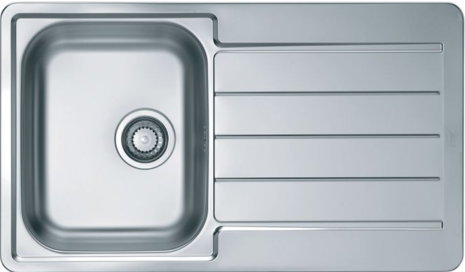 Фото товара: ALVEUS LINE 20 LEI-90, мойка, нержавеющая сталь лен (в комплекте с сифоном 1130551)