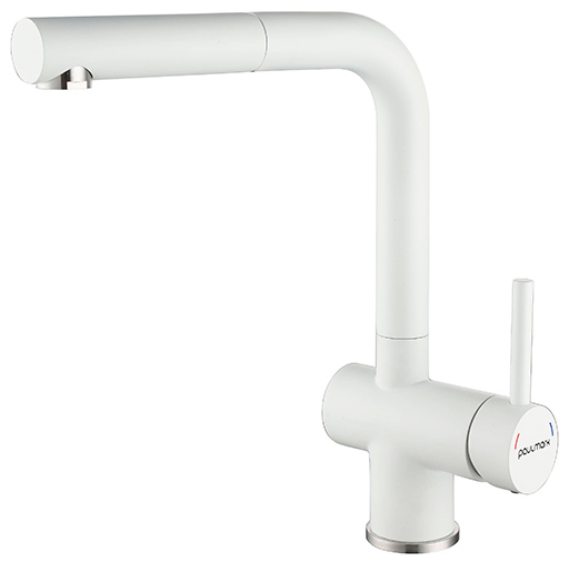 Фото товара: Paulmark DOSSE, смеситель, белый матовый