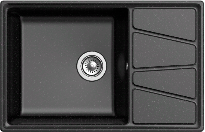 Фото товара: GranFest VERTEX GF-V-780L, мойка, мрамор, черный