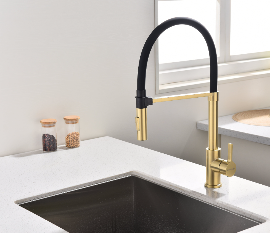 Детальное фото товара: Paulmark HALT, смеситель, светлое брашированное золото