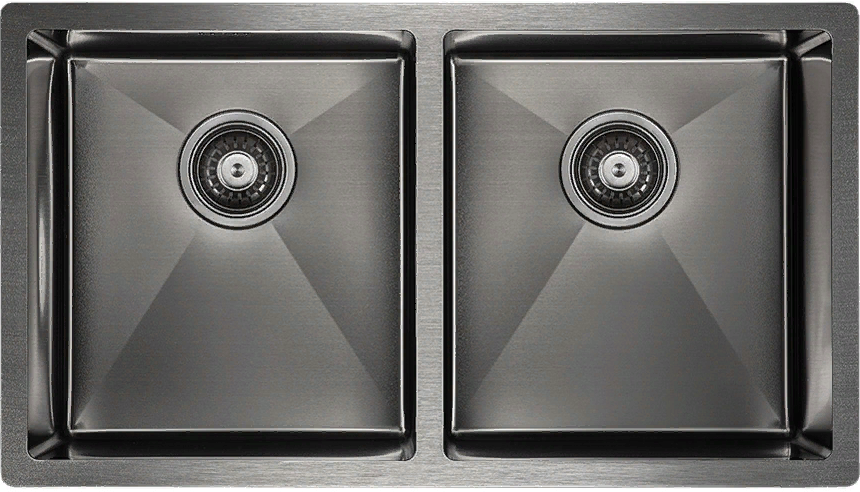 Детальное фото товара: Paulmark GERBERG 78/2 UNI, мойка, нержавеющая сталь, вороненая сталь