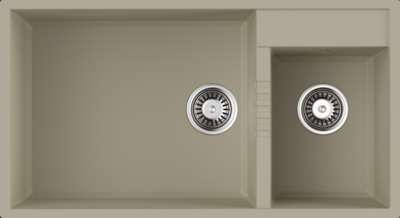 Фото товара: Omoikiri Tedori 85-2-U BE, мойка, гранит, ваниль