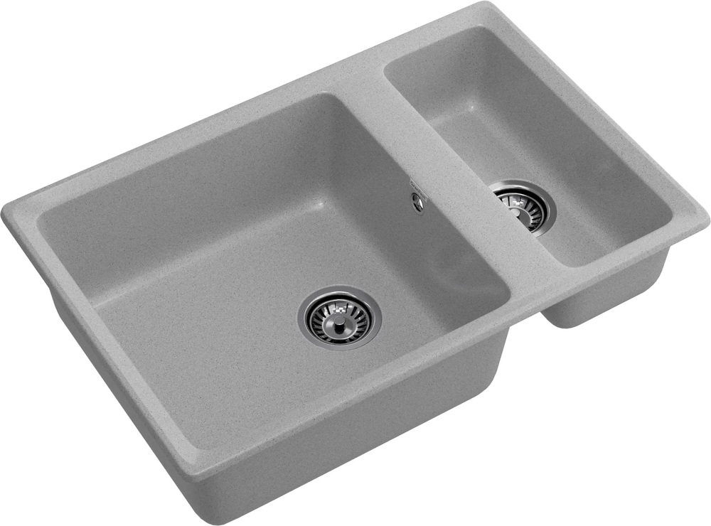 Детальное фото товара: GranFest LEVEL GF-LV-760K, мойка, мрамор, серый