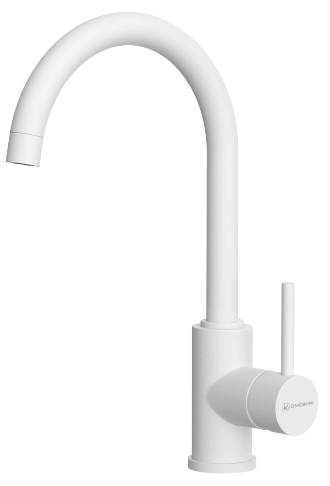 Фото товара: Omoikiri Shinagawa-P-WH, смеситель, гранит, белый