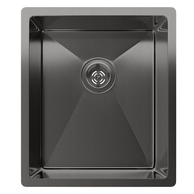 Фото товара: Rivelato RINOX 3844 UN PVD black, мойка, нержавеющая сталь, черный