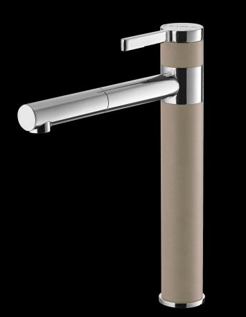 Детальное фото товара: ALVEUS ZINA CHR - G02M, смеситель, гранит, бежевый