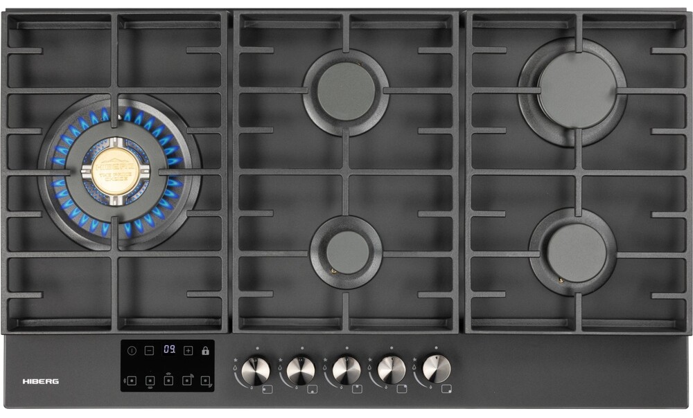 HIBERG VM 9255 B Детальное фото товара: HIBERG VM 9255 B газовая поверхность