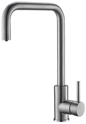 Фото товара: ALVEUS DUAL SAT, смеситель, нержавеющая сталь сатин