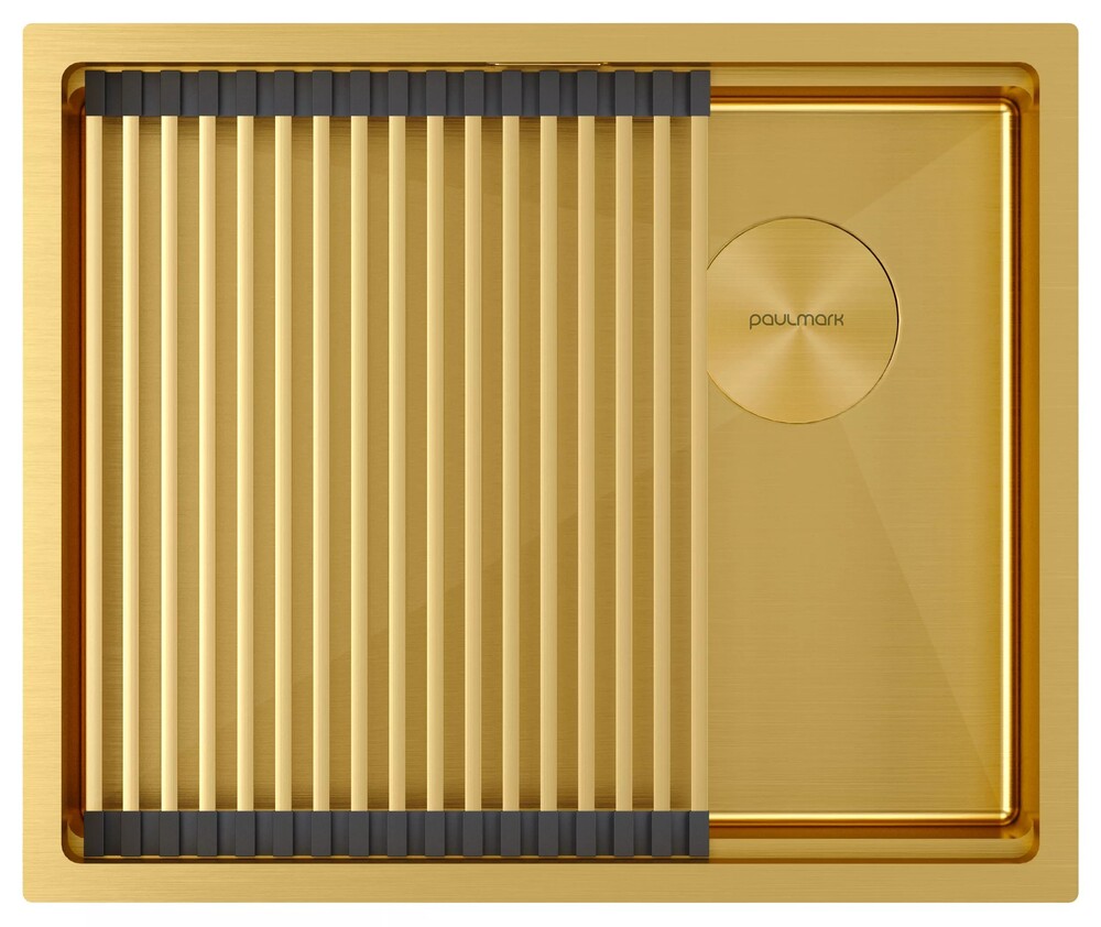 Фото товара: Paulmark NEXT-PRO 54 UNI, мойка, нержавеющая сталь, брашированное золото