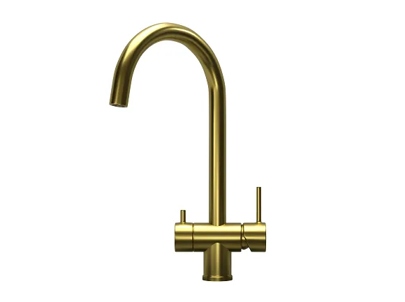 Фото товара: GRANULA 7104 смеситель, нержавеющая сталь, золото сатин