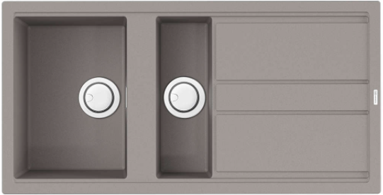 Детальное фото товара: Omoikiri Kitagawa 100-2-GR, мойка, керамика, leningrad grey