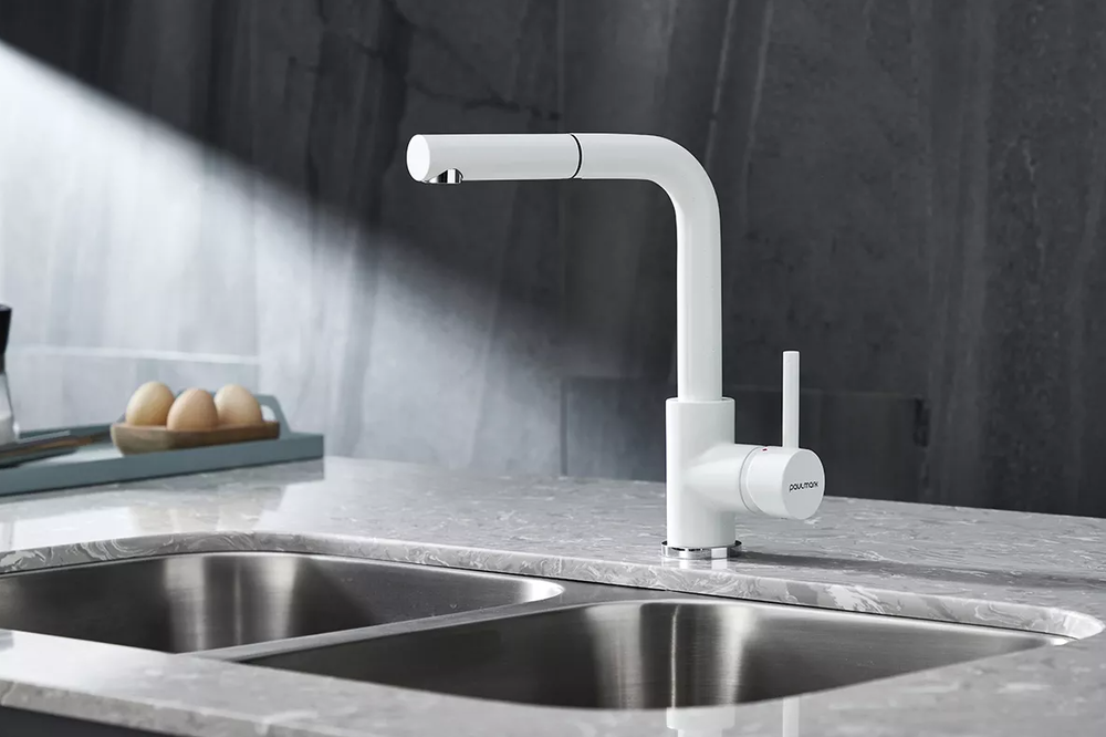 Детальное фото товара: Paulmark KASSEL, смеситель, белый матовый