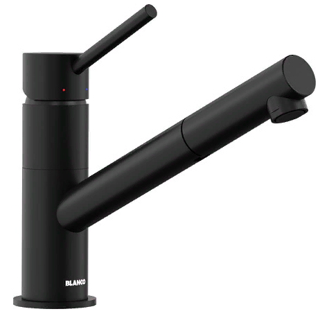 Фото товара: Blanco Kano-S, смеситель, гранит, черный матовый