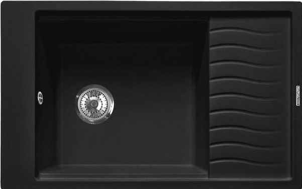 LAVA L.9 LAVA, мойка, гранит, черный металлик Детальное фото товара: LAVA L.9 LAVA, мойка, гранит, черный металлик