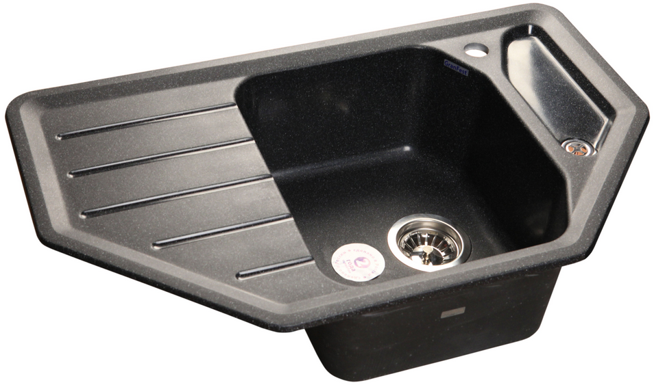 Фото товара: GranFest CORNER GF-C-800 E, мойка, мрамор, черный