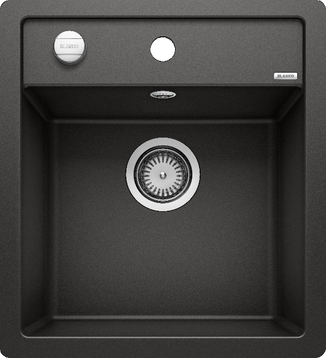 Фото товара: Blanco Dalago 45-F, мойка, гранит, черный с клапаном-автоматом