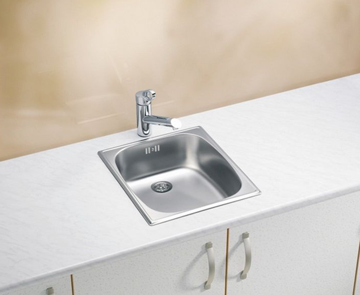 Детальное фото товара: ALVEUS BASIC 10 LEI-60, мойка, нержавеющая сталь лен (в комплекте с сифоном 1011717)